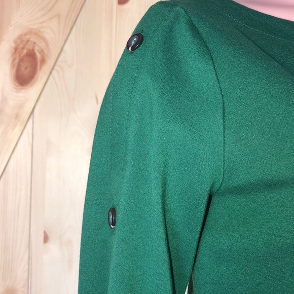 J Jill -Top Blouse Womens XSmall Grenn Ponte Round Neck Long Sleeve Knit… - Picture 6 of 16